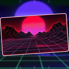 Premium Retrowave Playmat: Mountain